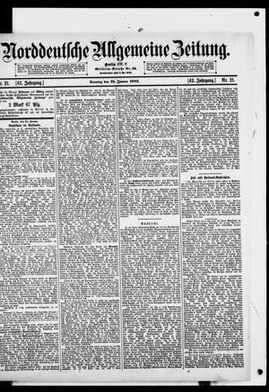 Norddeutsche allgemeine Zeitung on Jan 25, 1903