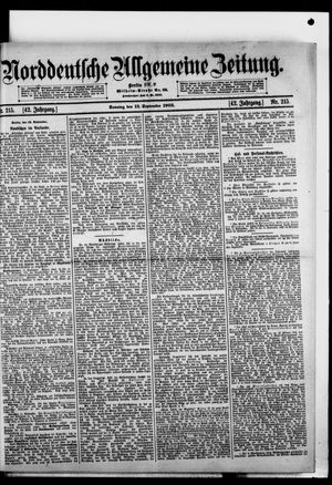 Norddeutsche allgemeine Zeitung vom 13.09.1903