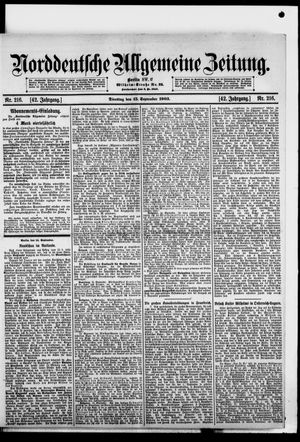 Norddeutsche allgemeine Zeitung vom 15.09.1903