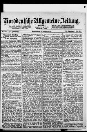 Norddeutsche allgemeine Zeitung vom 17.09.1903