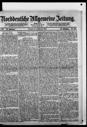 Norddeutsche allgemeine Zeitung vom 19.09.1903
