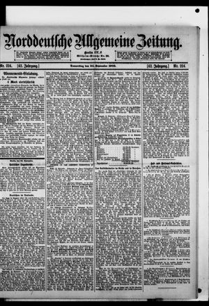 Norddeutsche allgemeine Zeitung vom 24.09.1903