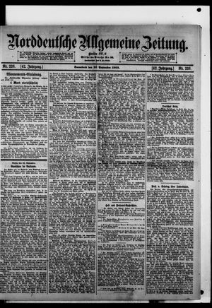 Norddeutsche allgemeine Zeitung vom 26.09.1903