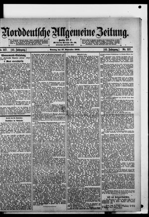 Norddeutsche allgemeine Zeitung vom 27.09.1903