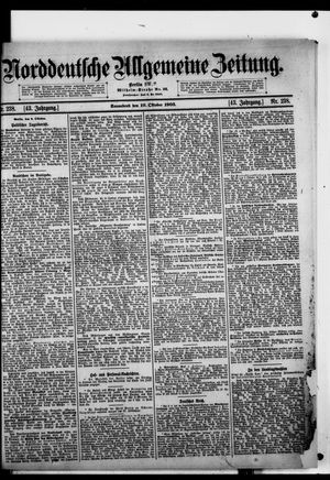 Norddeutsche allgemeine Zeitung on Oct 10, 1903