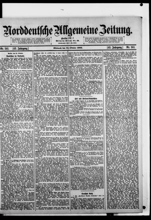 Norddeutsche allgemeine Zeitung on Oct 14, 1903