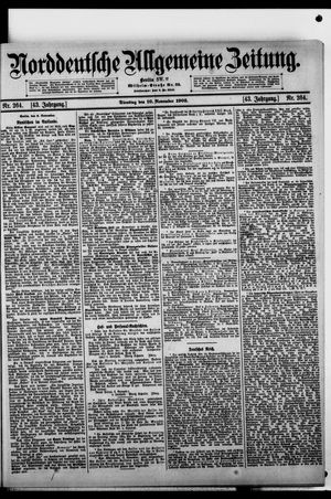 Norddeutsche allgemeine Zeitung vom 10.11.1903