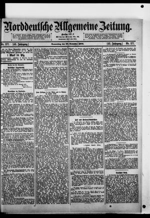 Norddeutsche allgemeine Zeitung vom 26.11.1903