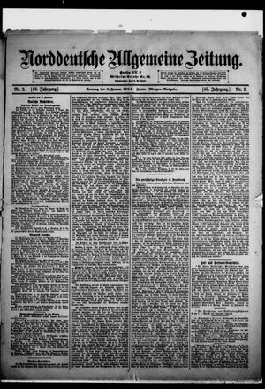 Norddeutsche allgemeine Zeitung vom 03.01.1904