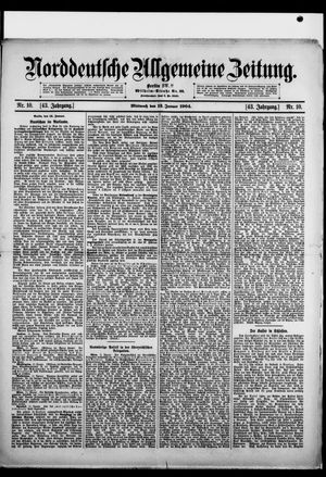 Norddeutsche allgemeine Zeitung vom 13.01.1904