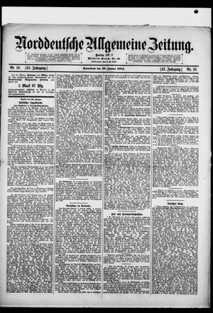 Norddeutsche allgemeine Zeitung vom 23.01.1904