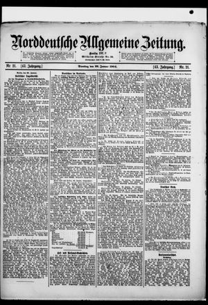 Norddeutsche allgemeine Zeitung vom 26.01.1904