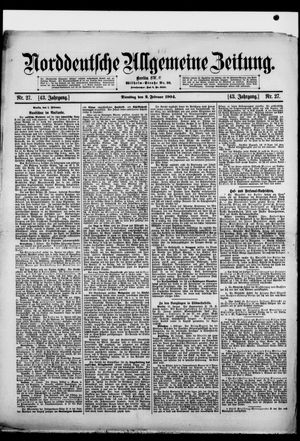 Norddeutsche allgemeine Zeitung vom 02.02.1904