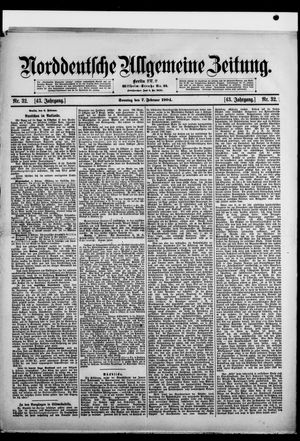 Norddeutsche allgemeine Zeitung vom 07.02.1904