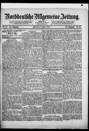Norddeutsche allgemeine Zeitung vom 17.02.1904