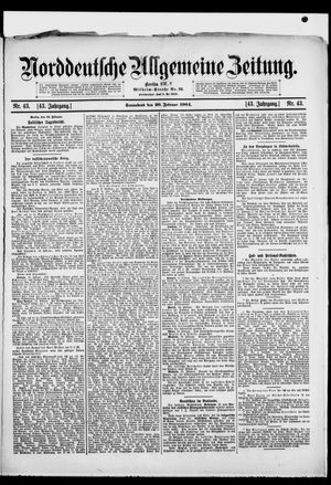 Norddeutsche allgemeine Zeitung vom 20.02.1904
