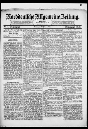 Norddeutsche allgemeine Zeitung vom 23.02.1904