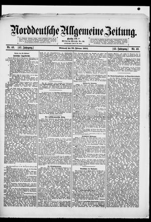 Norddeutsche allgemeine Zeitung vom 24.02.1904