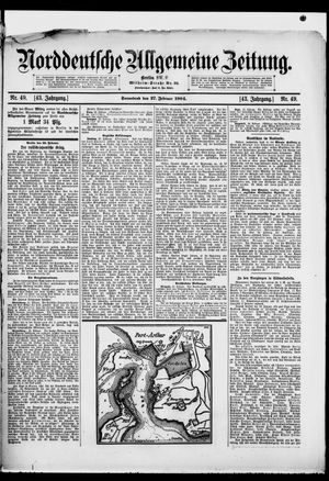 Norddeutsche allgemeine Zeitung vom 27.02.1904