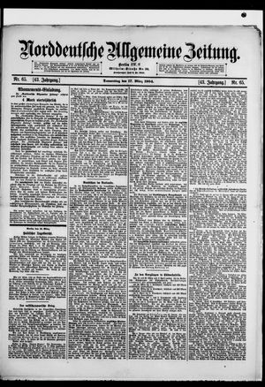 Norddeutsche allgemeine Zeitung vom 17.03.1904