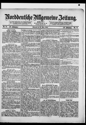Norddeutsche allgemeine Zeitung on Mar 23, 1904