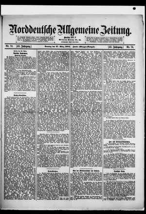 Norddeutsche allgemeine Zeitung vom 27.03.1904
