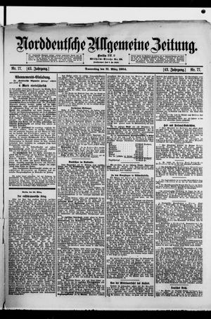 Norddeutsche allgemeine Zeitung vom 31.03.1904