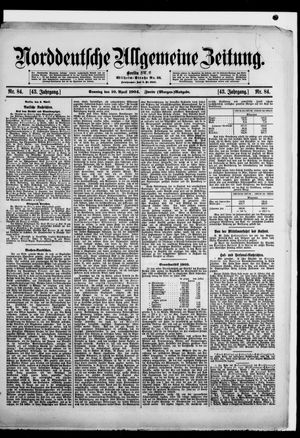 Norddeutsche allgemeine Zeitung vom 10.04.1904