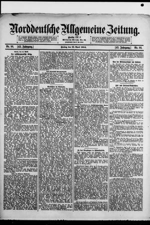 Norddeutsche allgemeine Zeitung vom 15.04.1904