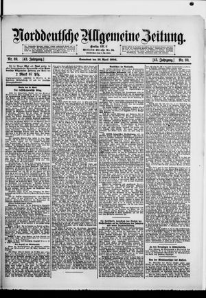 Norddeutsche allgemeine Zeitung vom 16.04.1904
