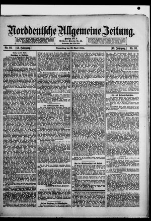 Norddeutsche allgemeine Zeitung vom 21.04.1904