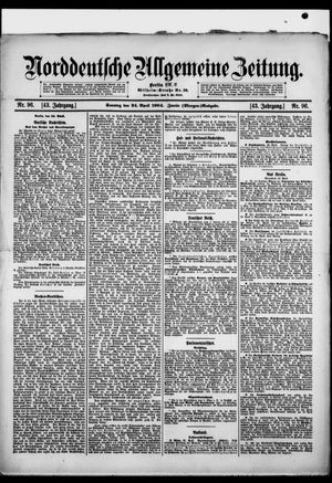 Norddeutsche allgemeine Zeitung vom 24.04.1904