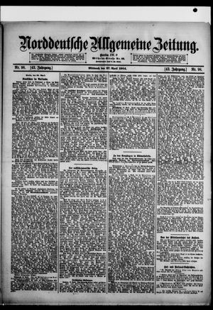 Norddeutsche allgemeine Zeitung vom 27.04.1904