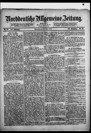 Norddeutsche allgemeine Zeitung vom 28.04.1904