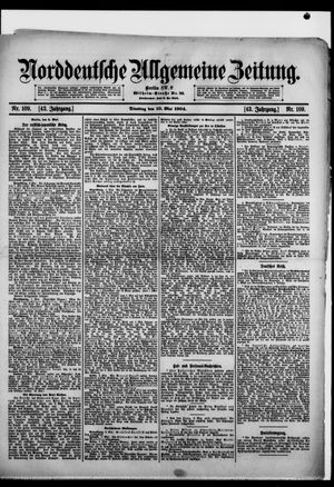 Norddeutsche allgemeine Zeitung vom 10.05.1904