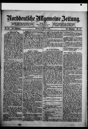 Norddeutsche allgemeine Zeitung vom 17.05.1904