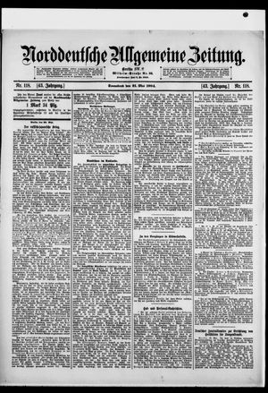 Norddeutsche allgemeine Zeitung vom 21.05.1904