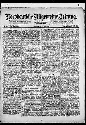 Norddeutsche allgemeine Zeitung vom 26.05.1904