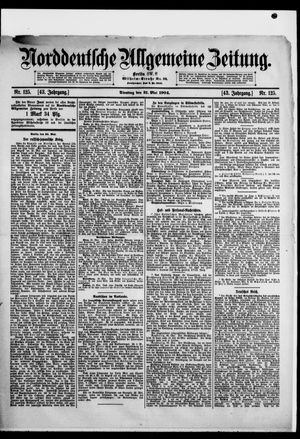 Norddeutsche allgemeine Zeitung vom 31.05.1904