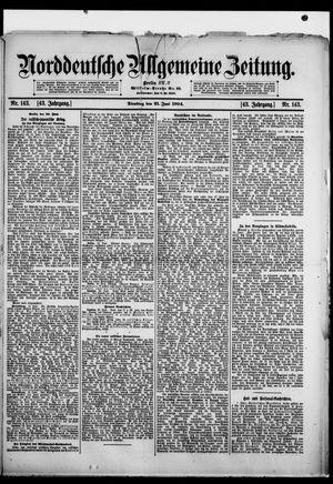 Norddeutsche allgemeine Zeitung vom 21.06.1904
