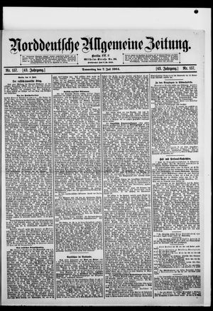 Norddeutsche allgemeine Zeitung vom 07.07.1904