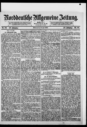 Norddeutsche allgemeine Zeitung vom 13.07.1904