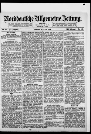 Norddeutsche allgemeine Zeitung vom 14.07.1904