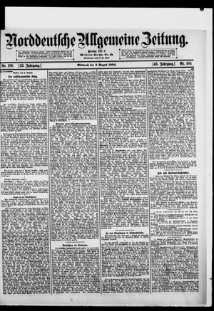Norddeutsche allgemeine Zeitung vom 03.08.1904