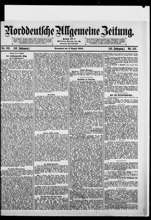 Norddeutsche allgemeine Zeitung vom 06.08.1904