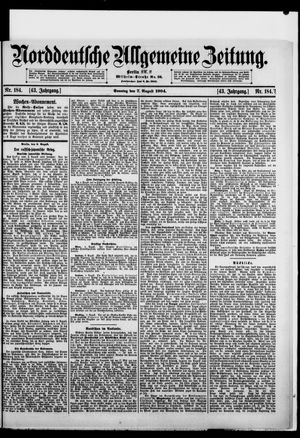 Norddeutsche allgemeine Zeitung vom 07.08.1904