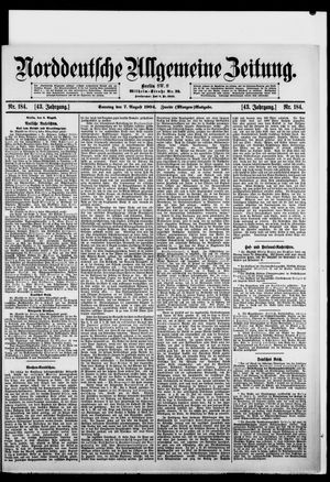 Norddeutsche allgemeine Zeitung vom 07.08.1904