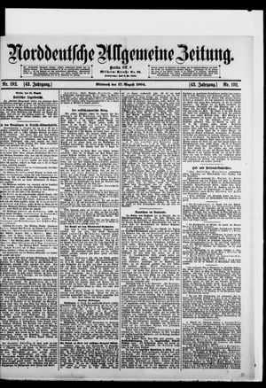 Norddeutsche allgemeine Zeitung vom 17.08.1904