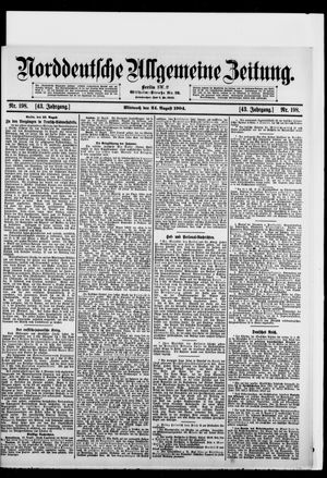 Norddeutsche allgemeine Zeitung on Aug 24, 1904