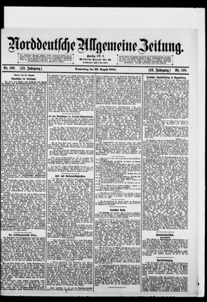 Norddeutsche allgemeine Zeitung vom 25.08.1904